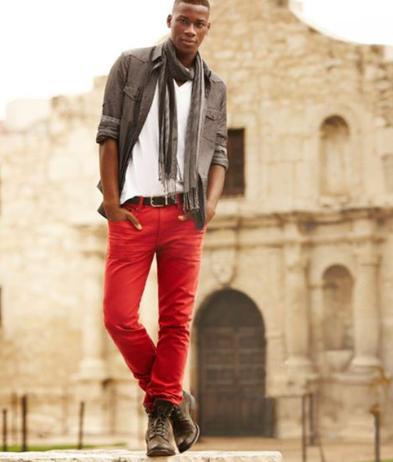 Men's Red Jeans