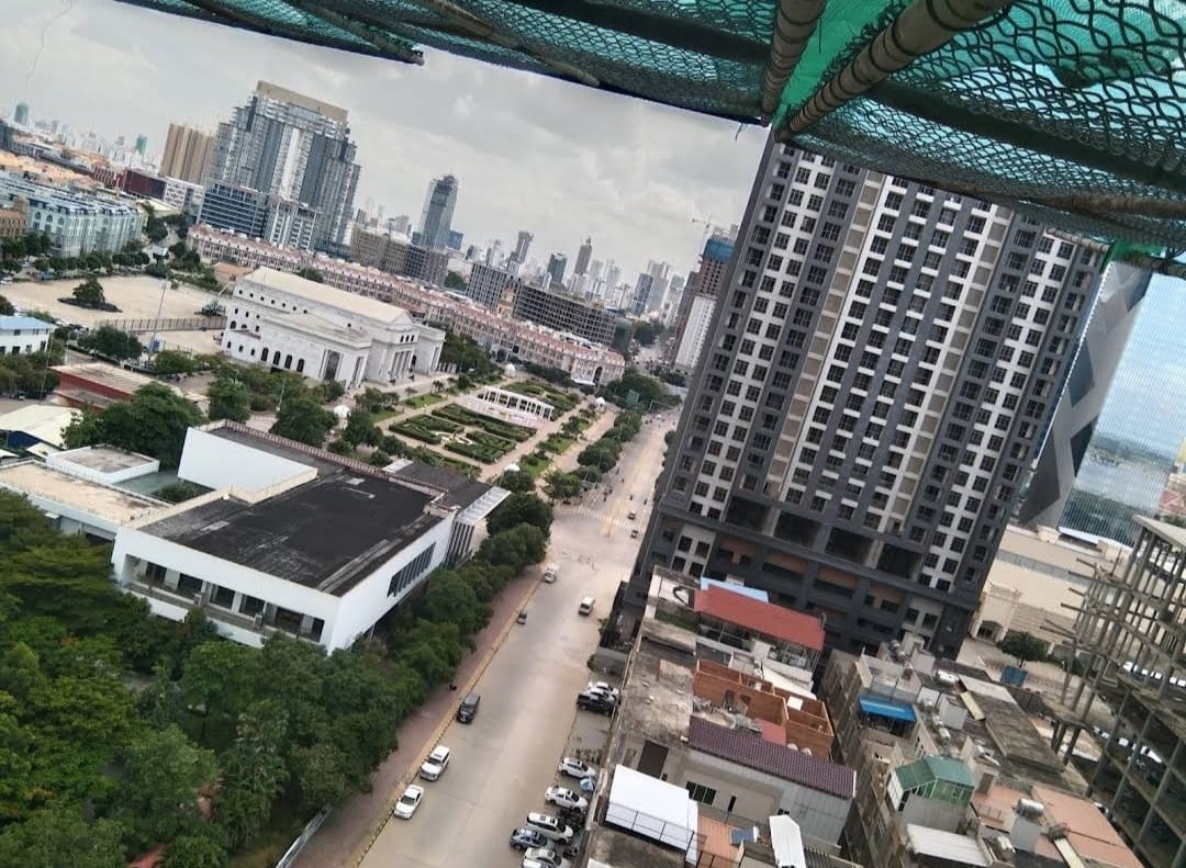 Aerial View of Phnom Penh Urban Landscape