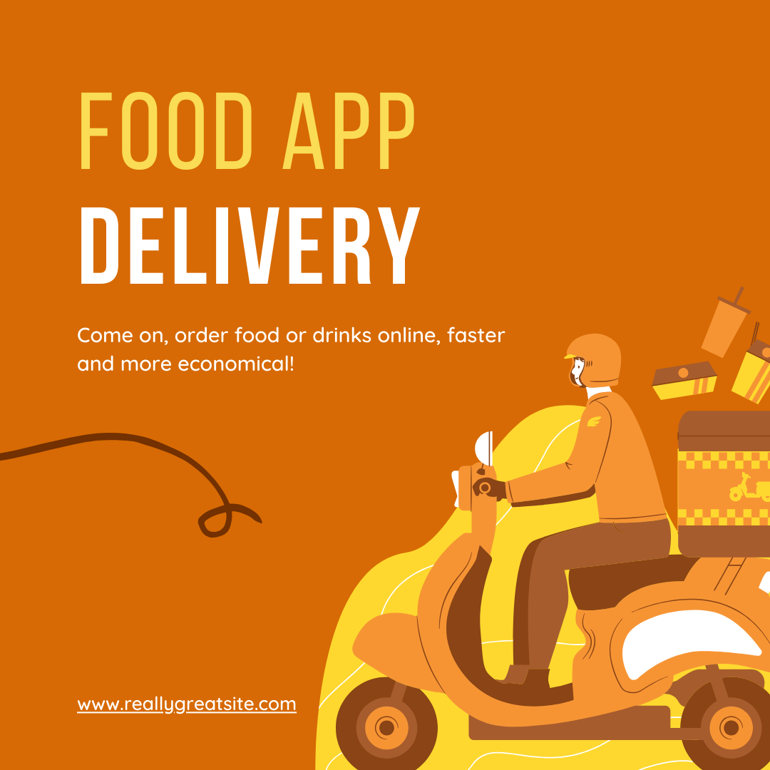 Mustard Illustrated Food App Delivery Instagram Post