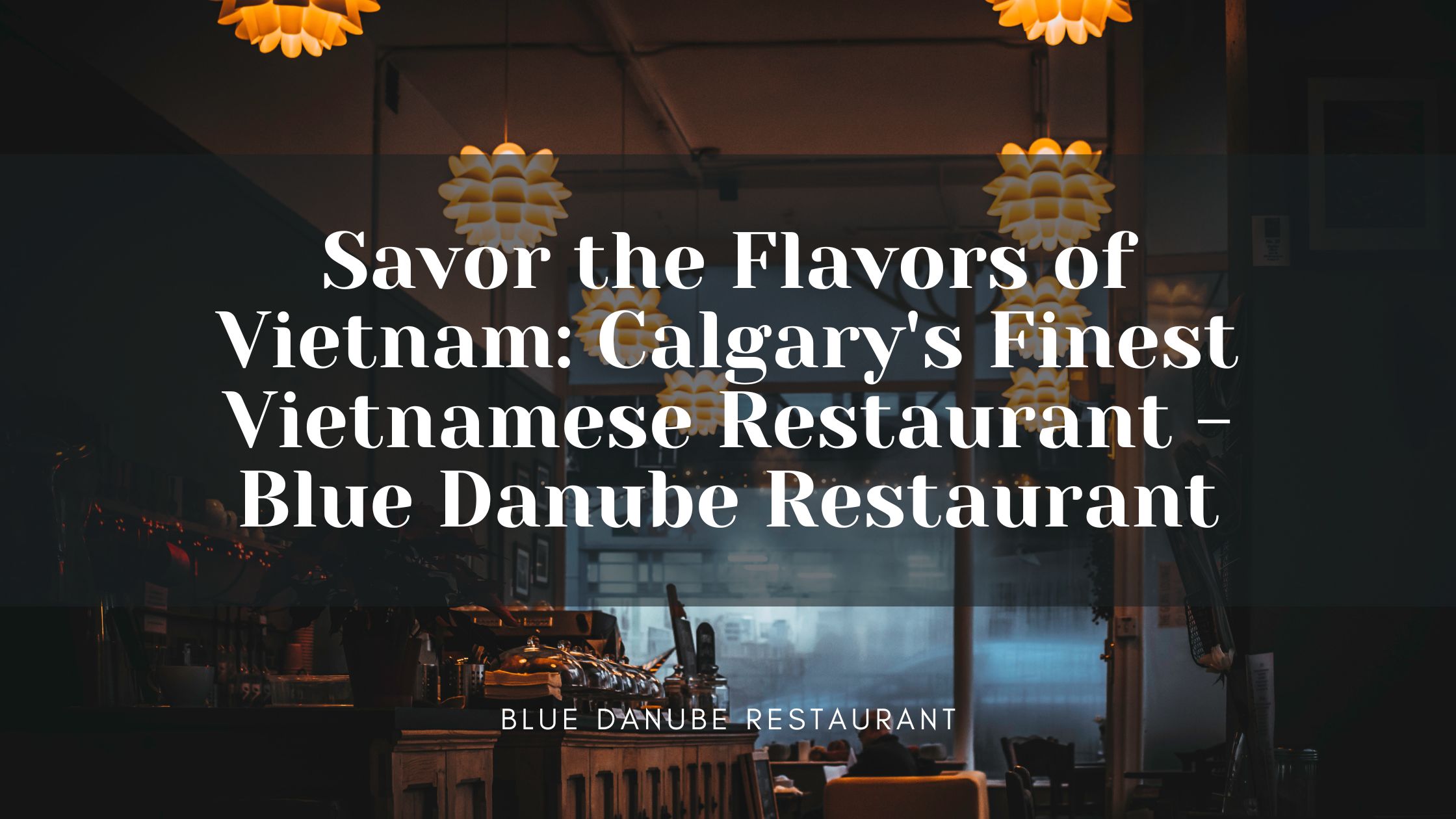 Savor the Flavors of Vietnam Calgary's Finest Vietnamese Restaurant - Blue Danube Restaurant