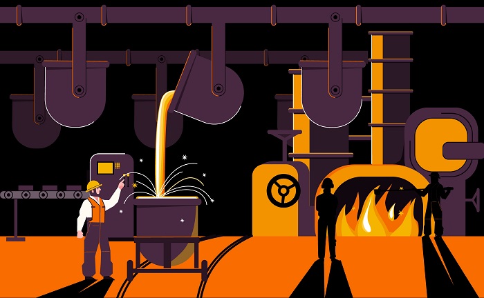 2305.q802.002.S.m009.c12.metallurgy production flat illustration