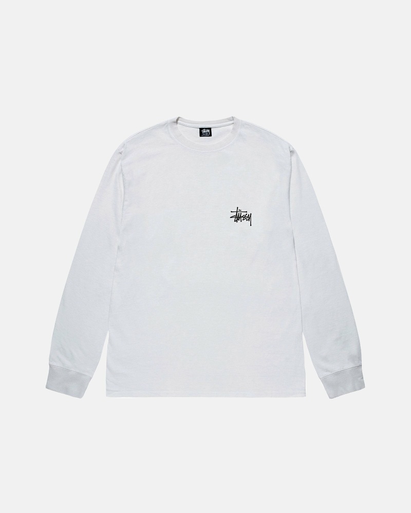 Stüssy Basic Ls T-shirts Herren Weiß.