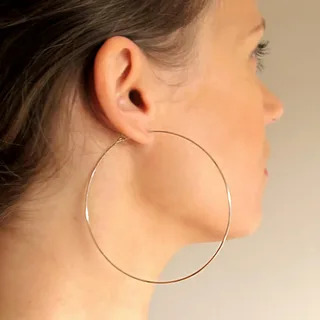 ear ring hoop flush with skin