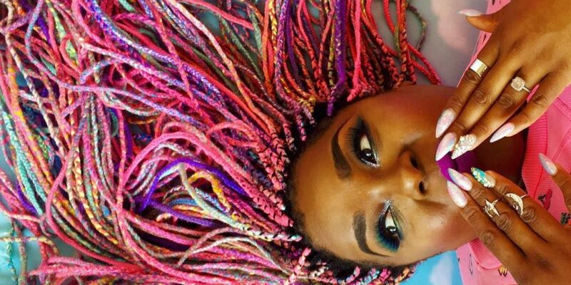 Rainbow Braiding Hair