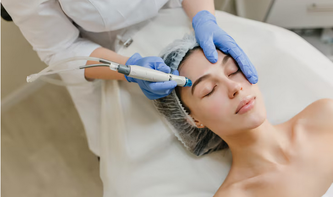 Screenshot 2024-12-10 at 18-57-36 Free Photo View from above rejuvenation of beautiful woman enjoying cosmetology procedures in beauty salon. Dermatology hands in blue glows healthcare therapy botox