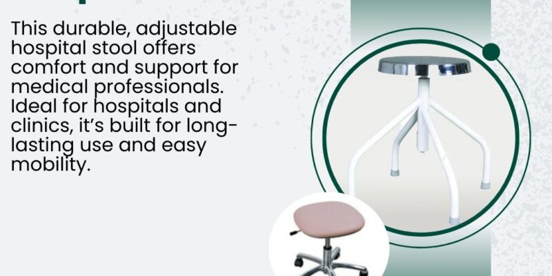 Comfortable Hospital Stool for Medical Use  Durable & Adjustable