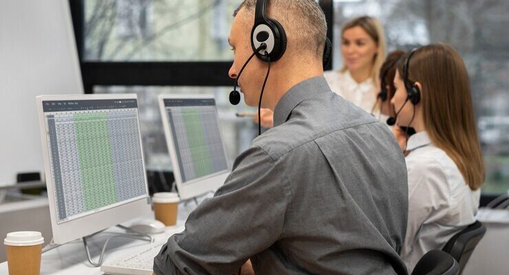 colleagues-working-together-call-center-with-headphones_23-2149256082