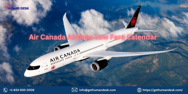 Air Canada Airlines Low Fare Calendar