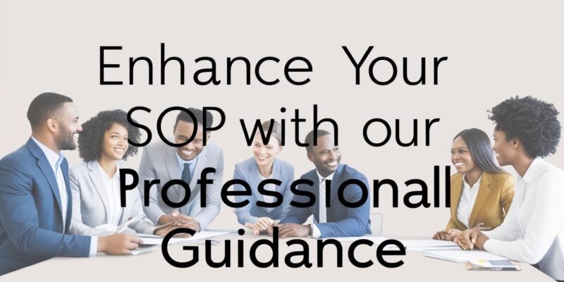 _Enhance Your SOP with Our Professional Guidance_ put this title _Enhance Your SOP with Our Professional Guidance__ word to word. Make a Simple image and people add too.__