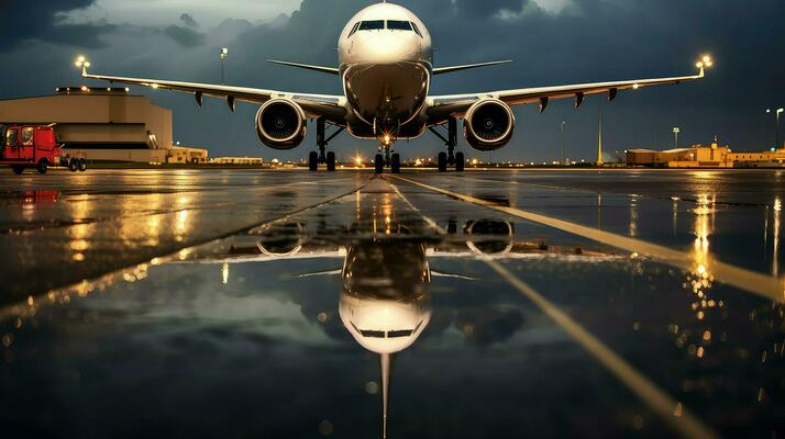 ai-generated-flight-airplane-airport-background-photo